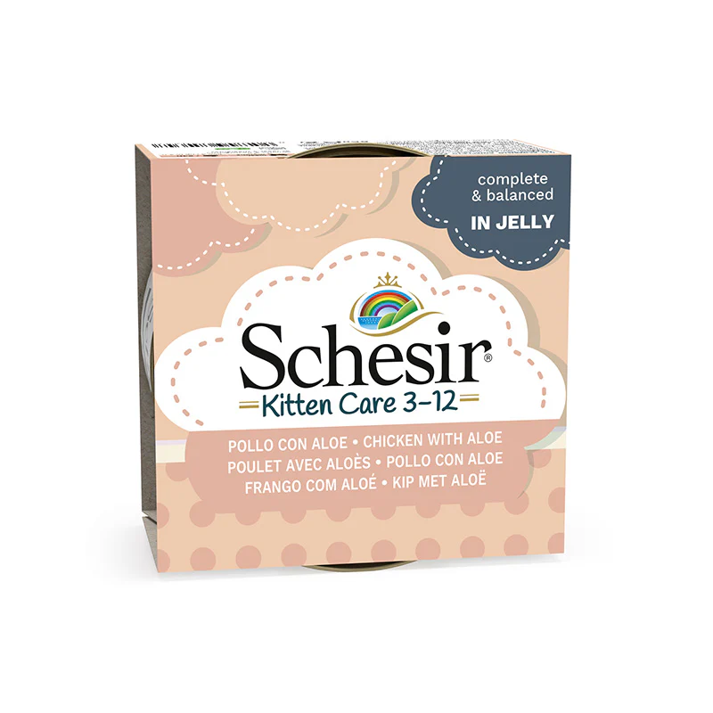 Schesir Kipfilet met Aloë in Gelatine voor Kittens 85 gr