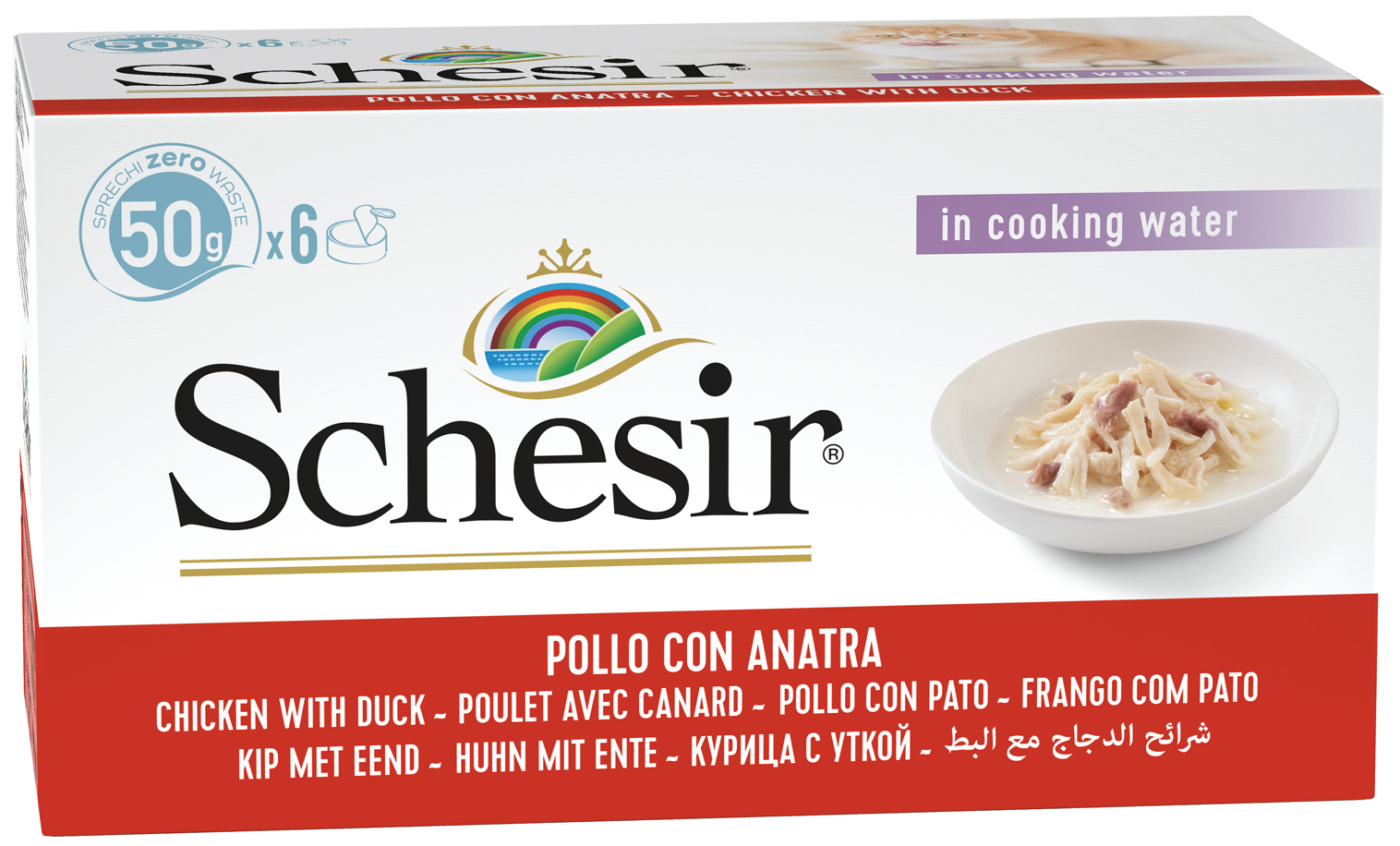 Schesir Kip met Eend - Multipack 6 Stuks 6x50 gr