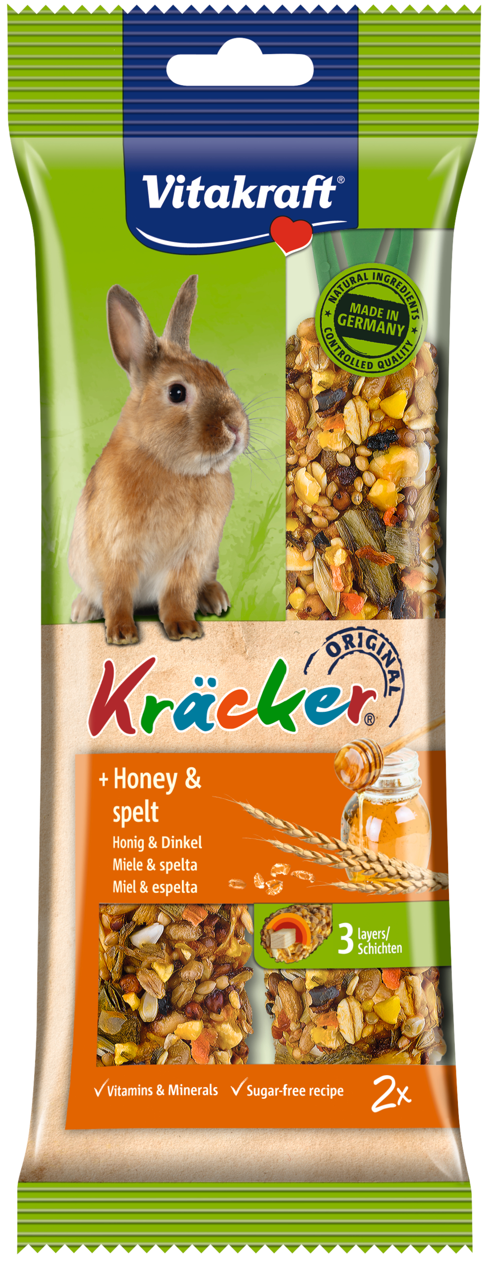 Vitakraft Honingrepen voor Dwergkonijnen 2x56 g
