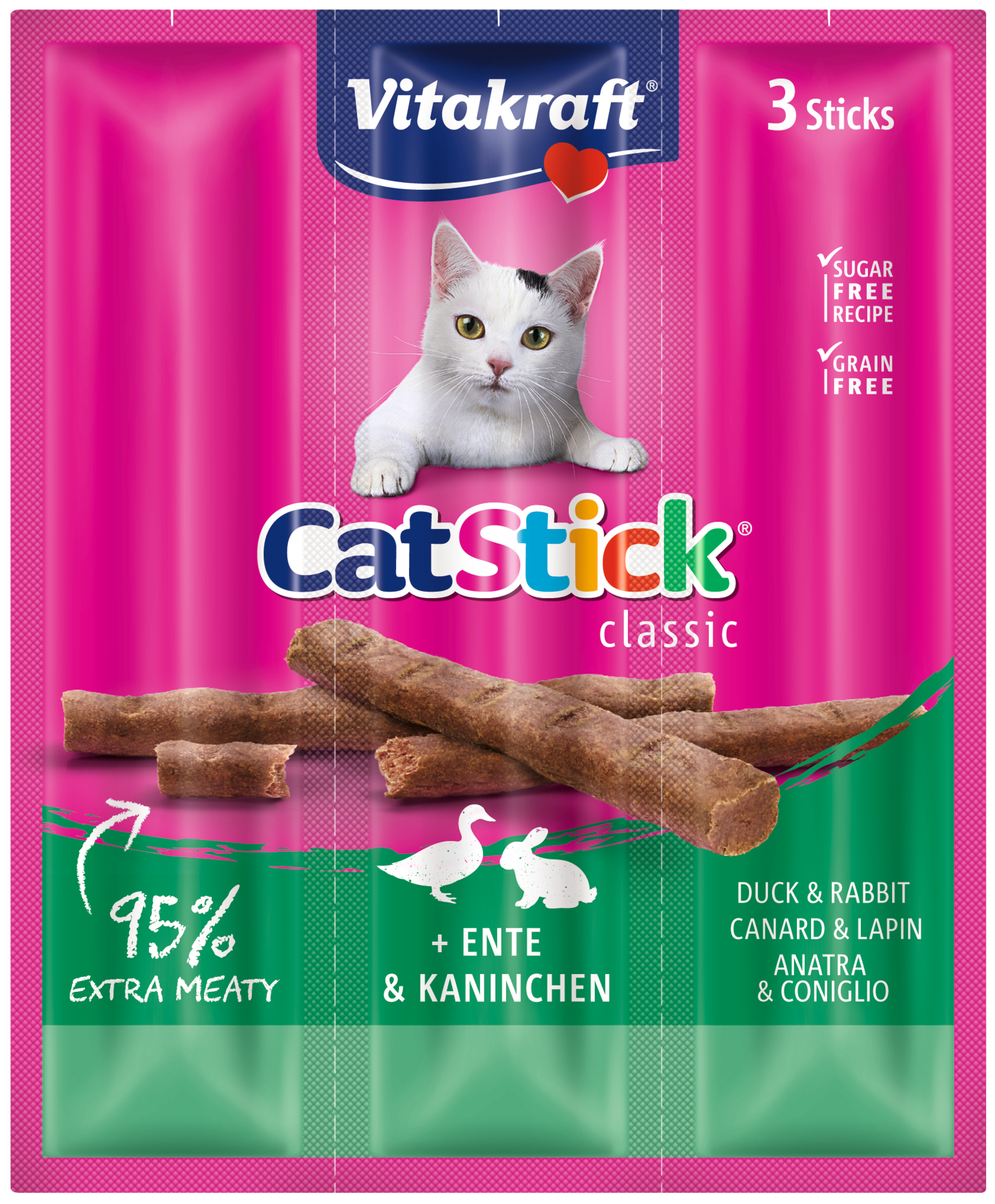 Vitakraft Katten sticks mini (eend en konijn) 3