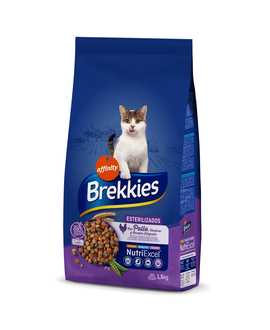 Brekkies Excel Excel Kip en Groenten voor Gesteriliseerde Katten 3 Kg