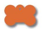 Imarc Aluminium Knochenplatte Orange 3x2 cm Imarc