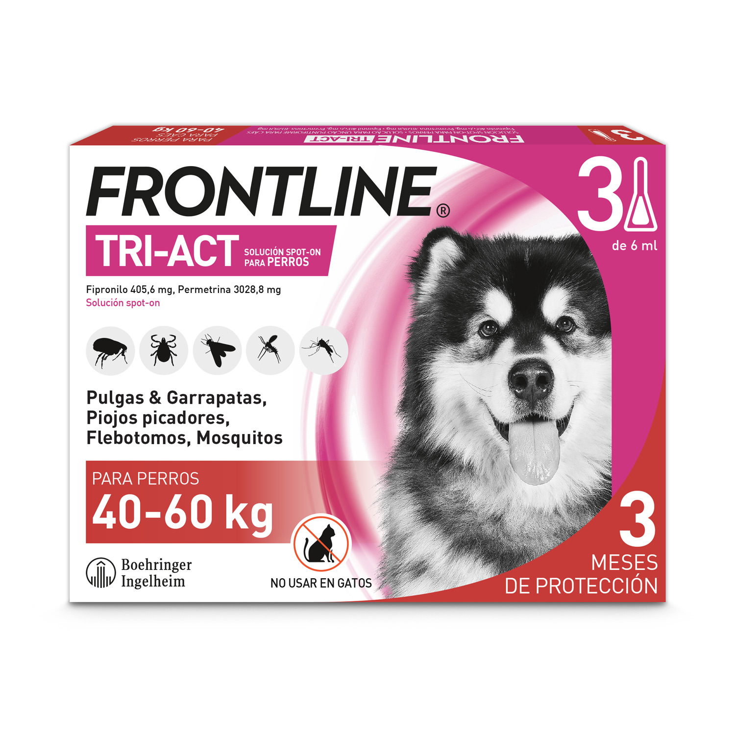 Frontline Pipetten Tri Act Reuze rassen 40-60 Kg 3 Pipetten