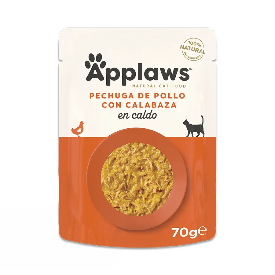 6x Applaws Natvoer voor katten met kip en pompoen 70 GR