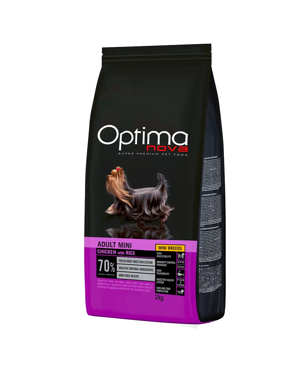 Optimanova Adult Mini Kip En Rijst 6 KG