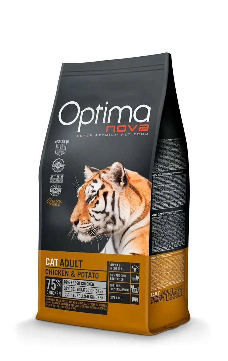 Optimanova Kat Kip & Aardappel Graanvrij 2 KG