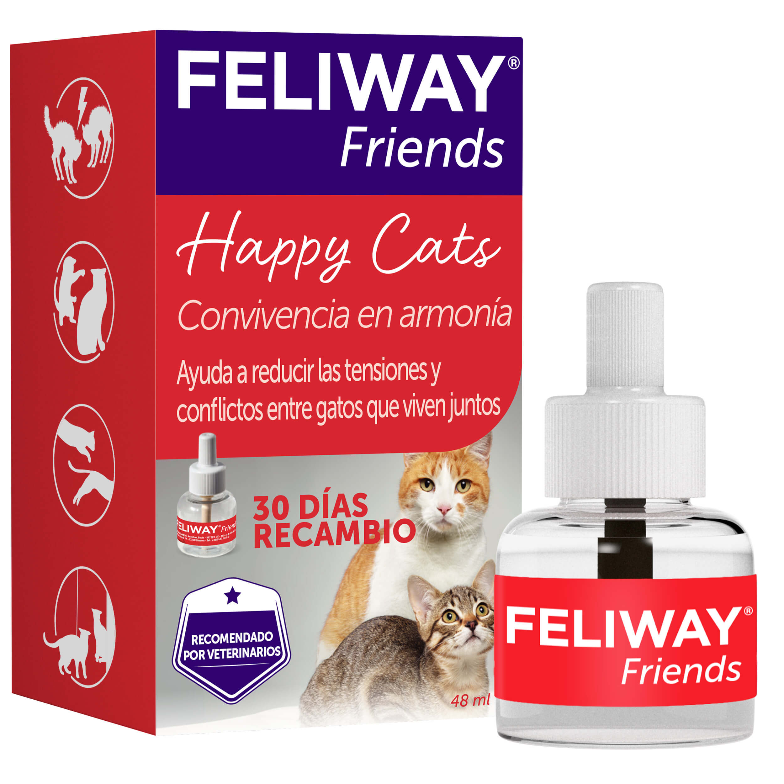 Feliway Friends, vervanging, 48 ml 3 eenheden