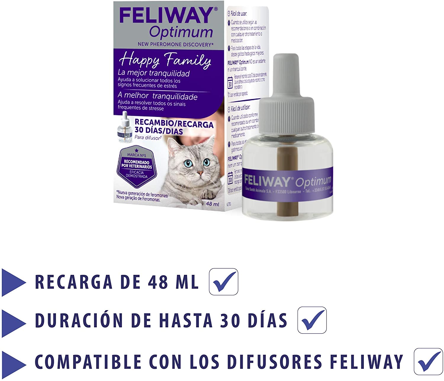 Feliway Optimum Anti Stress Pour Chats Recharge