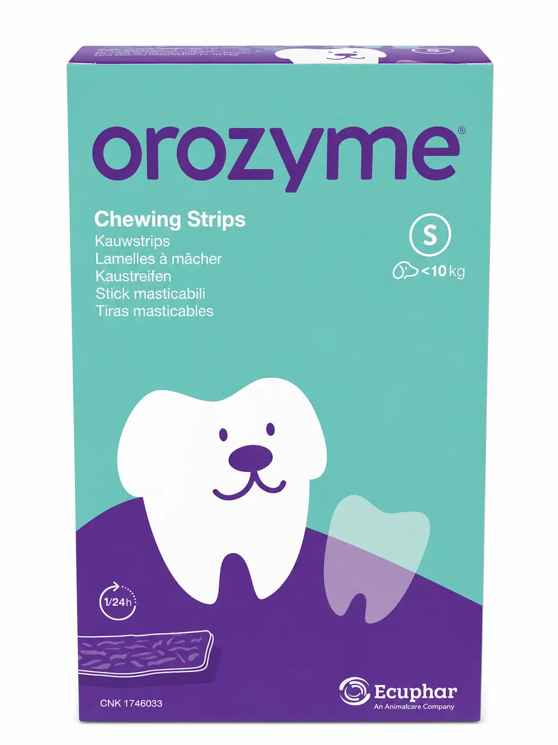 Ecuphar Orozyme enzymatische gebitsverzorgingsstrips voor honden S