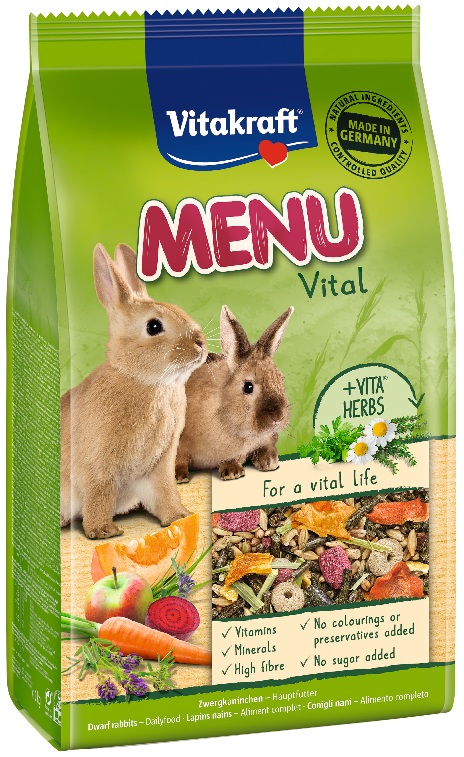 Vitakraft Menuvoer voor dwergkonijnen 1 Kg