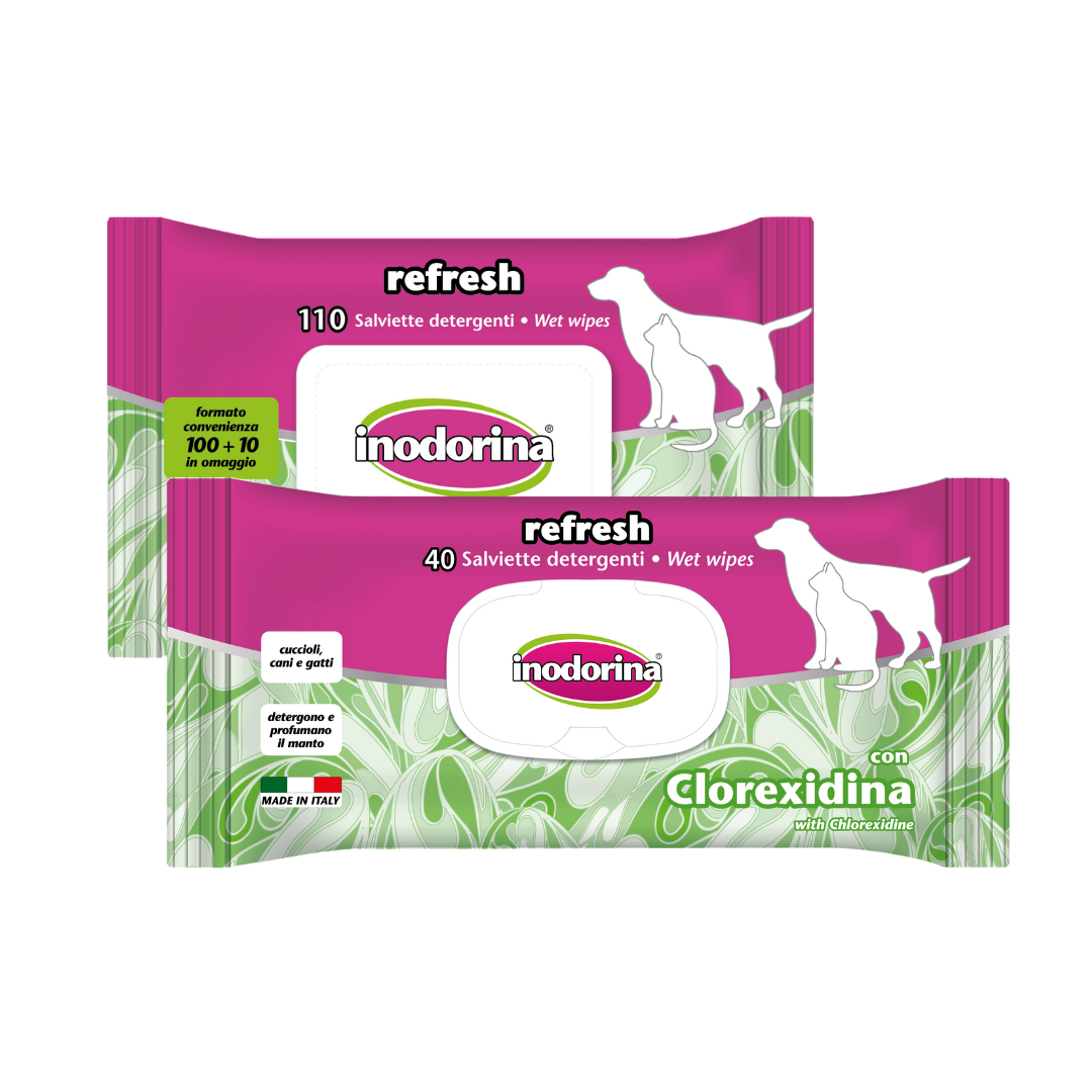 Inodorina Toallitas Higienicas Refresh Clorhexidina Para Perros Y Gatos