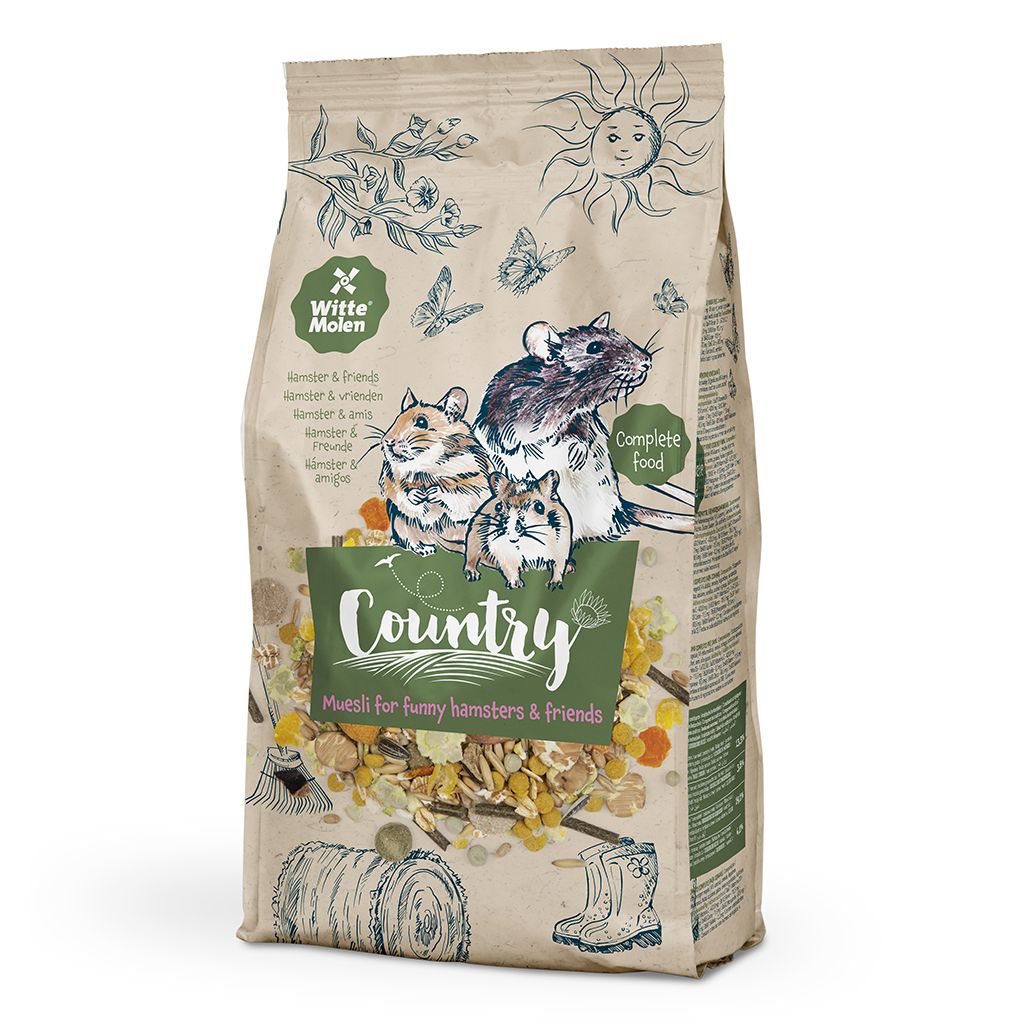 Witte Molen Country Premium volledig voer voor hamsters 850 GR