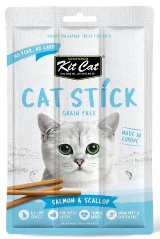 Kit Cat Stick met zalm en sint-jakobsschelp voor katten 15 GR