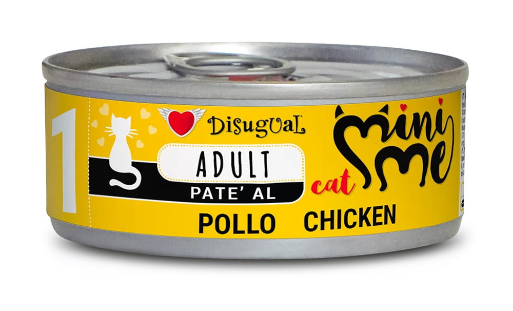 Disugual Natvoer voor volwassen katten – kippenpaté 85 gr