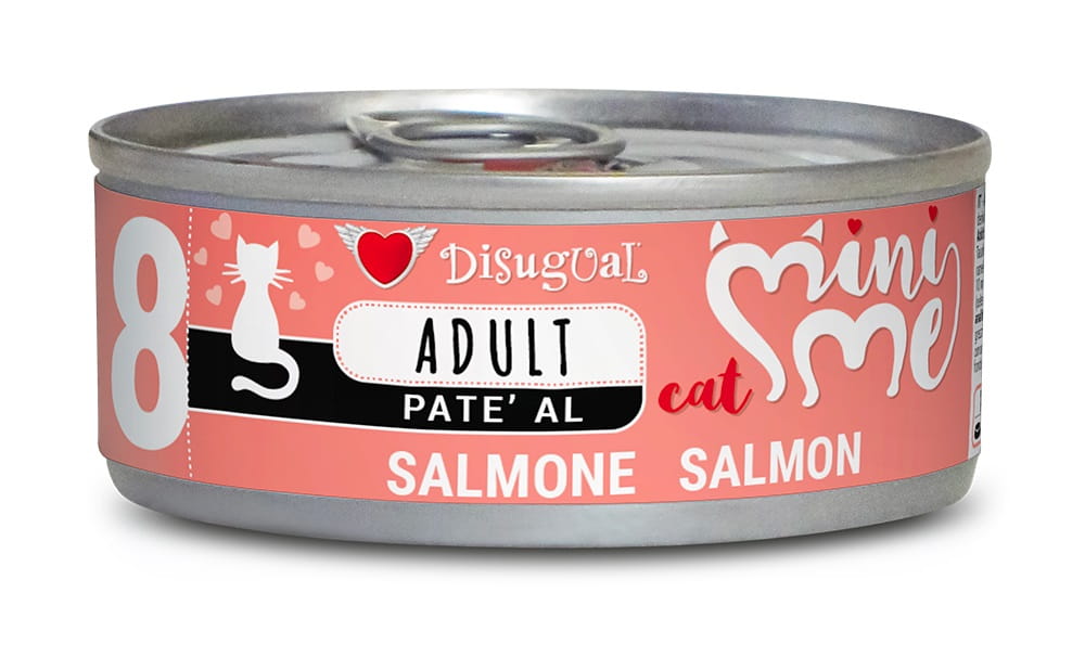 Disugual Natvoer met zalmpaté voor volwassen katten 85 gr
