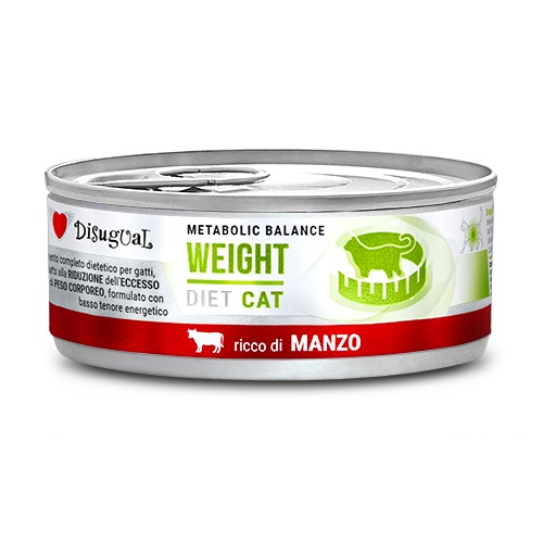 Disugual Weight natvoer met rund voor katten 85 gr