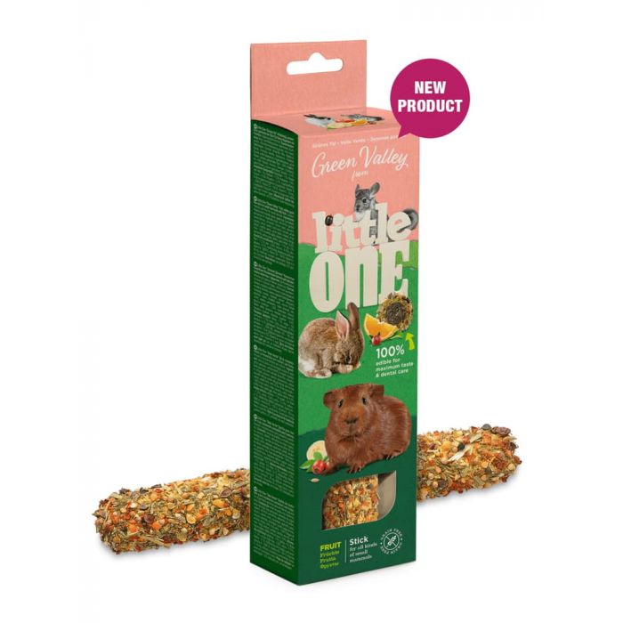 Little One Graanvrije knaagstaaf met fruit voor knaagdieren 130 GR