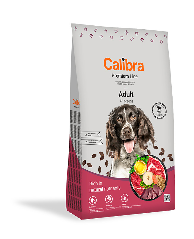 Calibra Premium Line Adult hondenbrokken met rund 12 KG