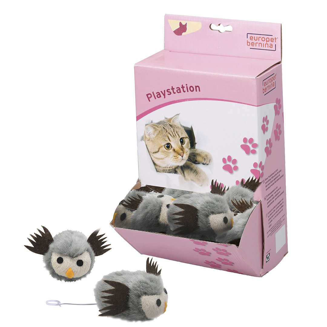 Ebi Chat Jouant Hibou Avec Corde 7,6 Cm