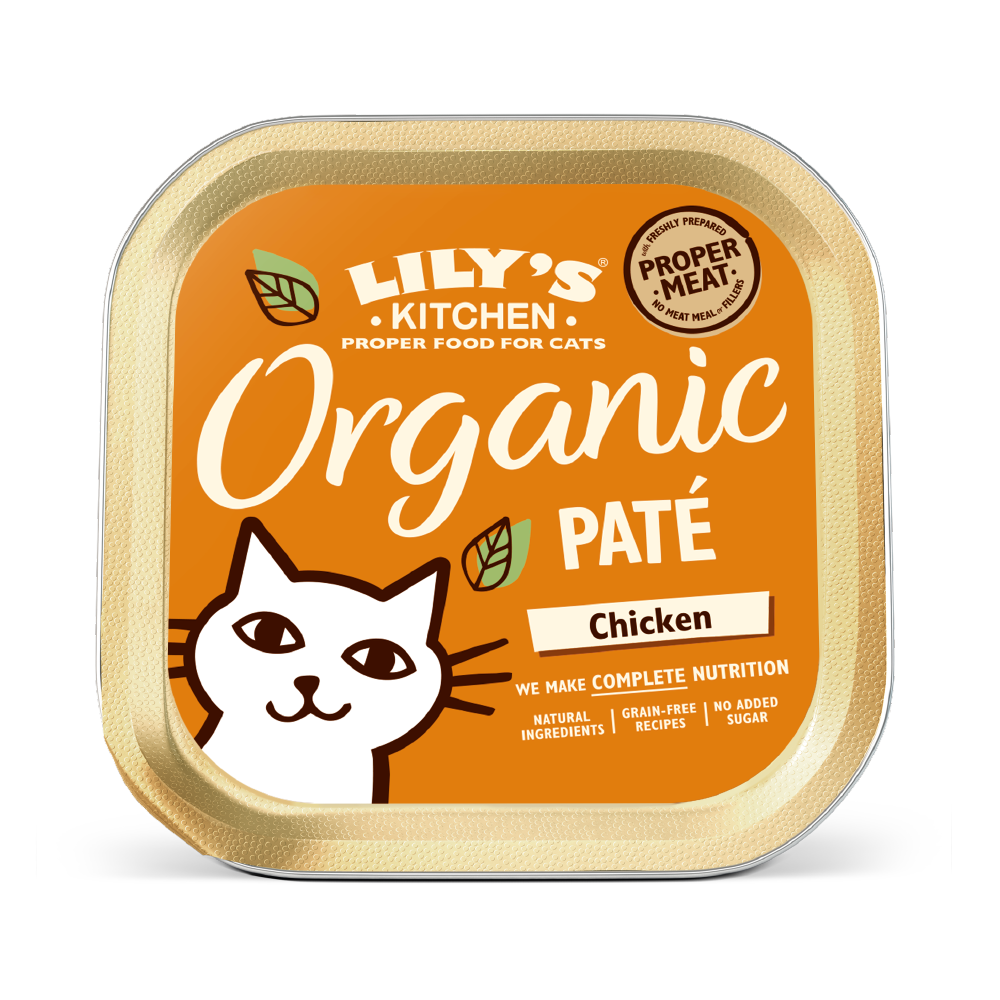 Lily's Kitchen Biologisch natvoer met kippenpaté voor katten 85 gr