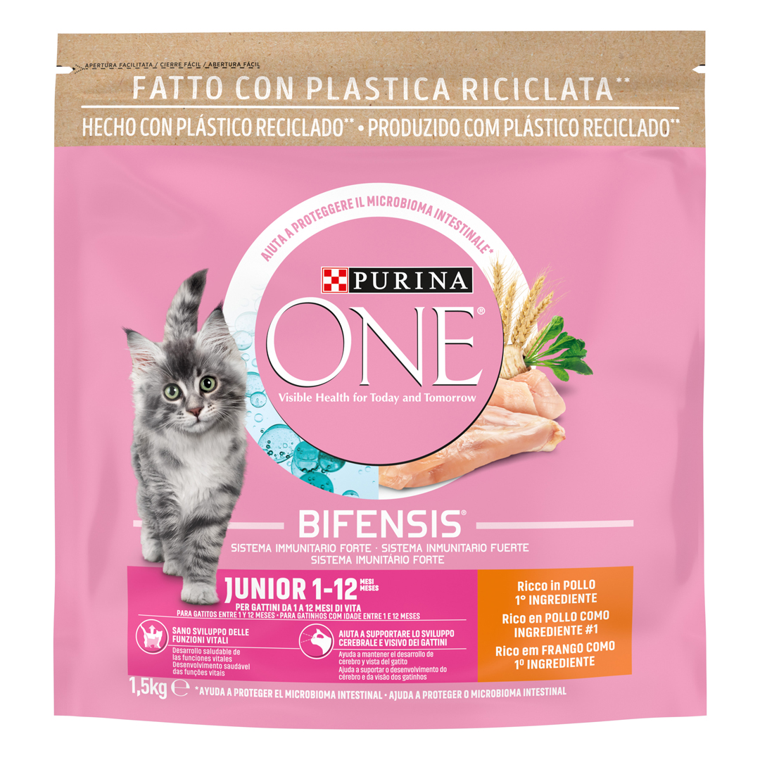 Purina One Bifensis droogvoer voor jonge katten met kip en volkoren granen 1,5 Kg