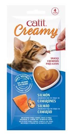 Catit Creamy met zalm en garnalen 15x10 gr
