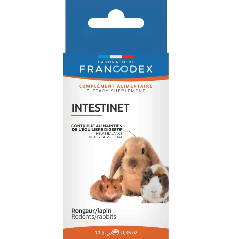 Francodex Intestinet supplement ter bescherming van de flora bij knaagdieren 10 GR
