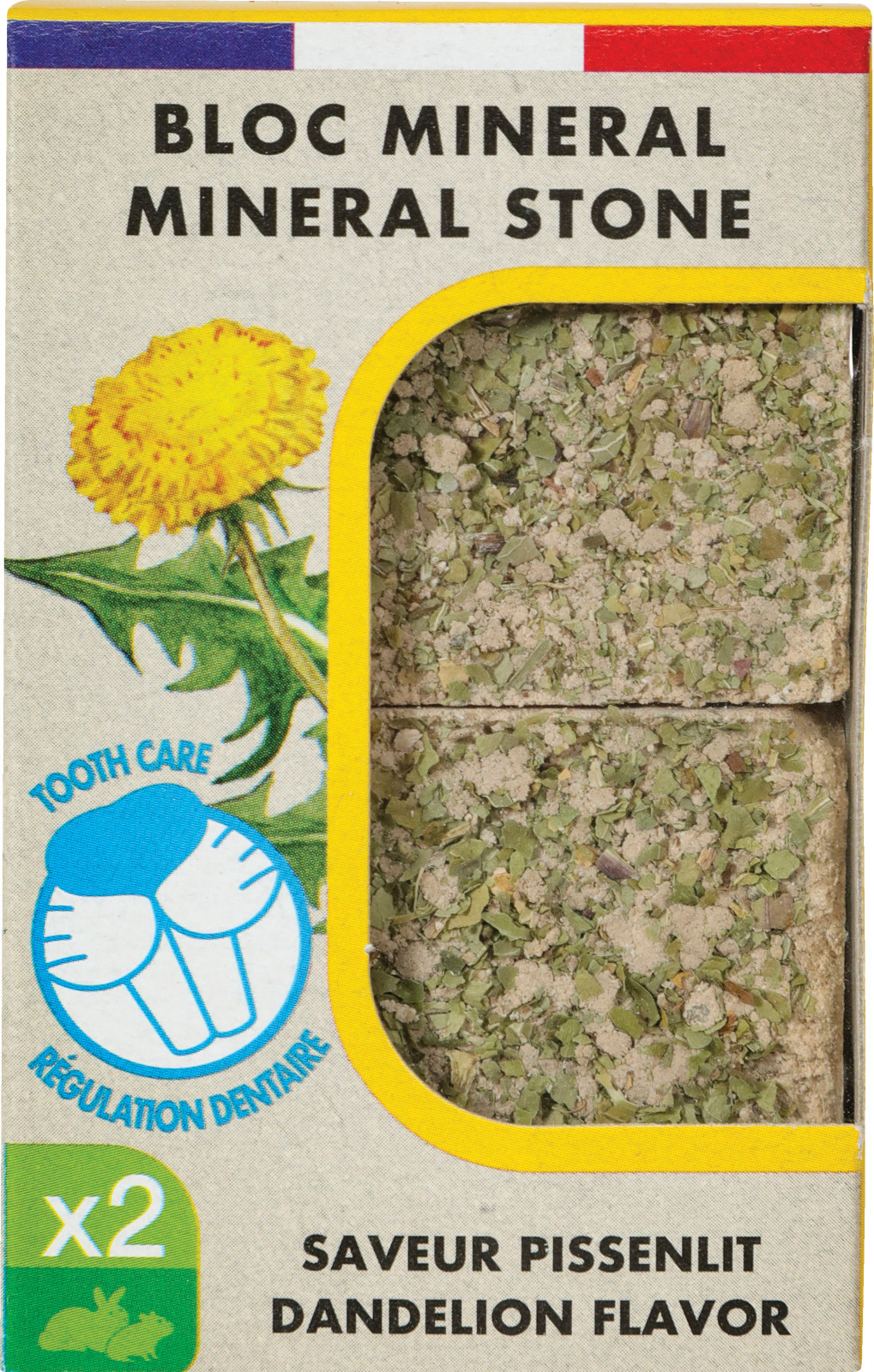 Zolux Eden mineraalblok met paardenbloem voor knaagdieren 207 gr