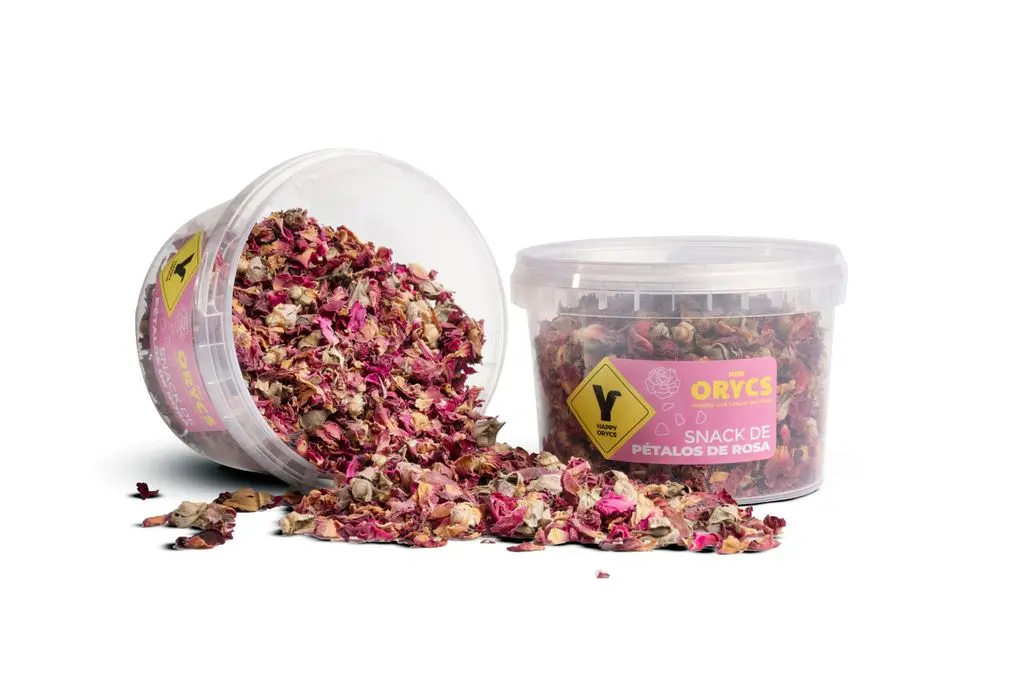 Miniorycs Rozenblaadjessnack voor konijnen en knaagdieren 45 GR