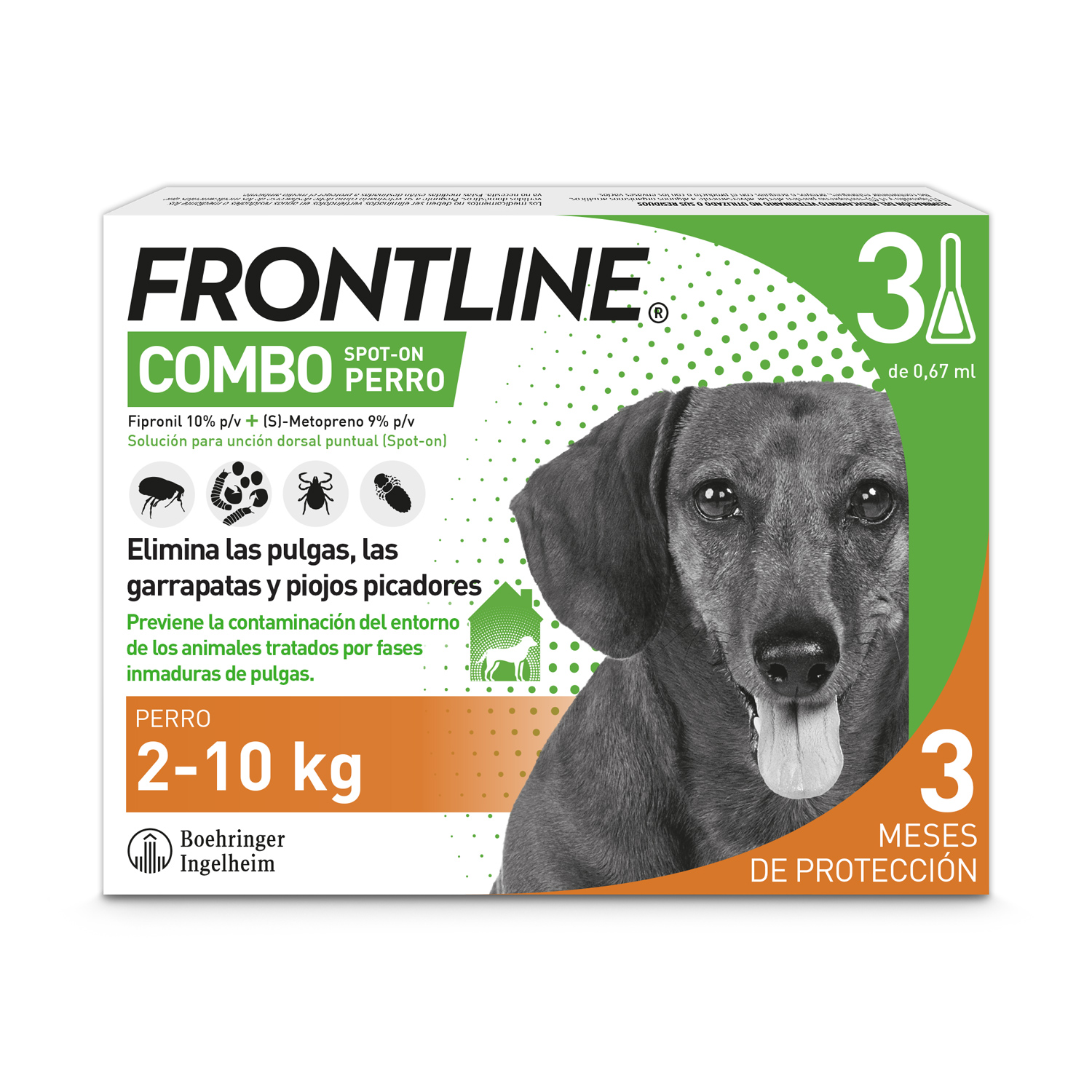 Frontline Combo spot-onpipetten voor honden van 2-10 kg 3 Pipetten