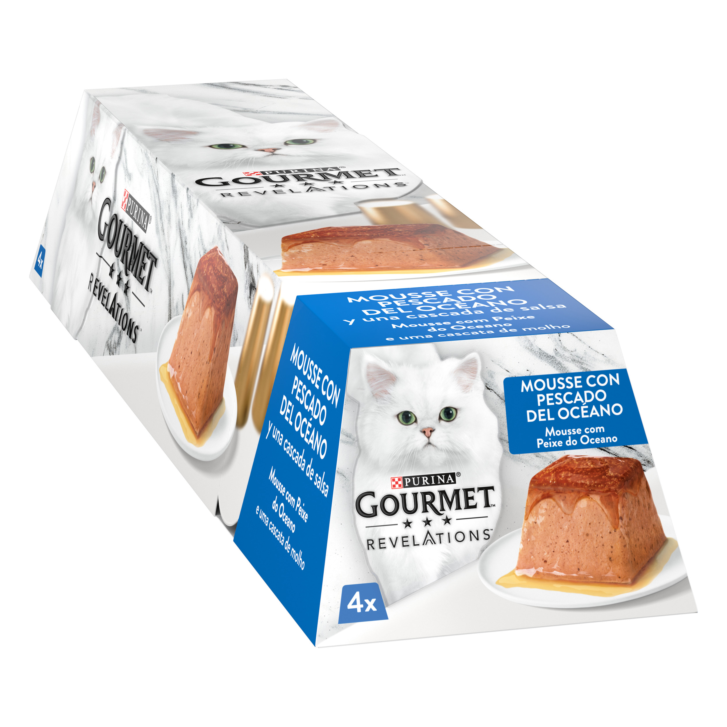 Gourmet Revelations mousse met oceaanvis voor katten 4x57 gr