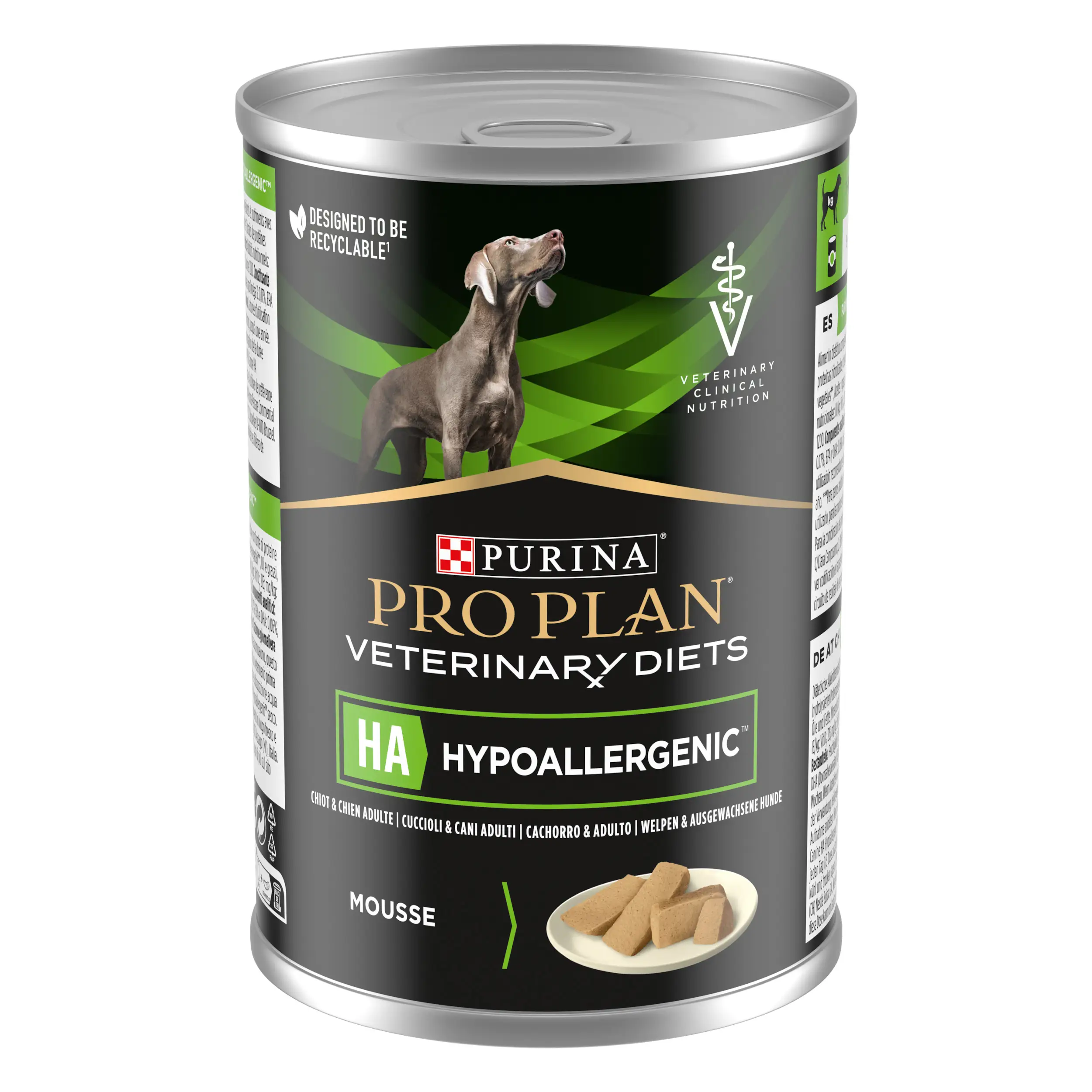 Pro Plan Veterinary Diets HA Hypoallergenic natvoer in moussevorm voor honden 400 GR
