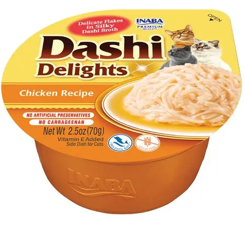 Inaba Dashi Delights natvoer met kip voor katten 70 GR
