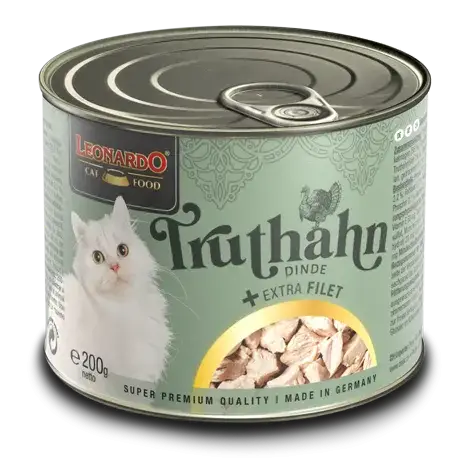 Leonardo Natvoer met kalkoen en extra filet voor katten 400 GR