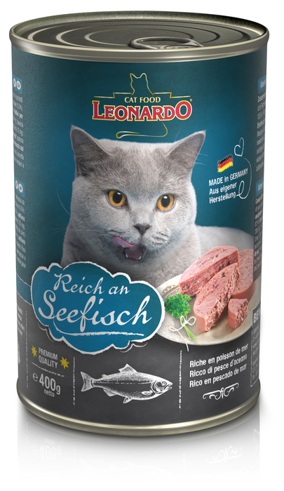 Leonardo Natvoer rijk aan zeevis voor katten 800 GR