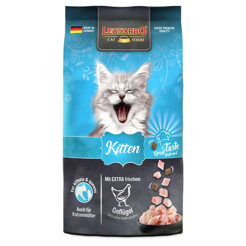 Leonardo Kitten droogvoer met gevogelte voor kittens 300 GR