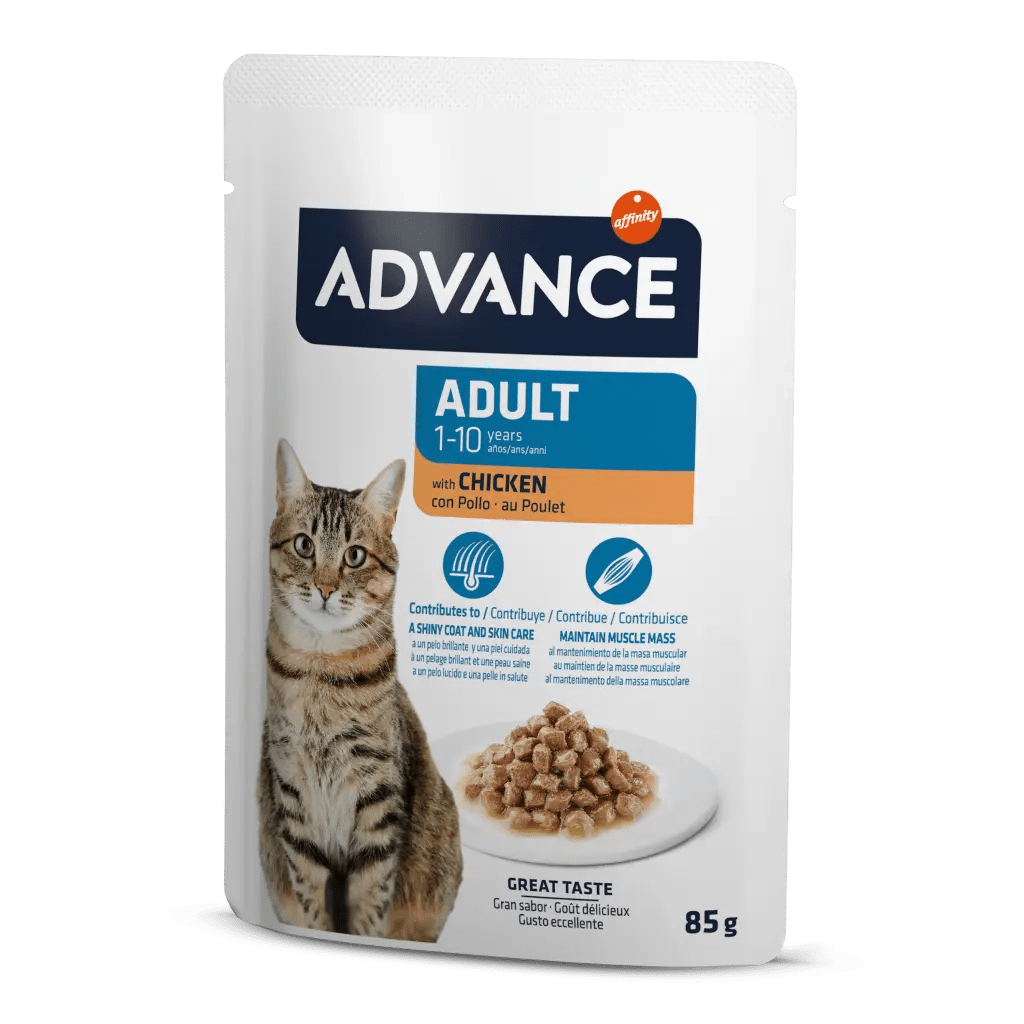 Advance Natvoer met kiphapjes voor volwassen katten 85 gr
