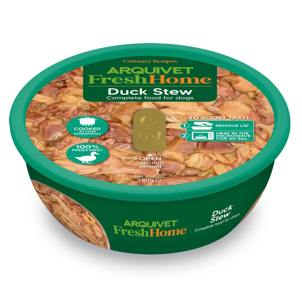 Arquivet Fresh Home natvoer met gestoofde eend voor honden 280 GR
