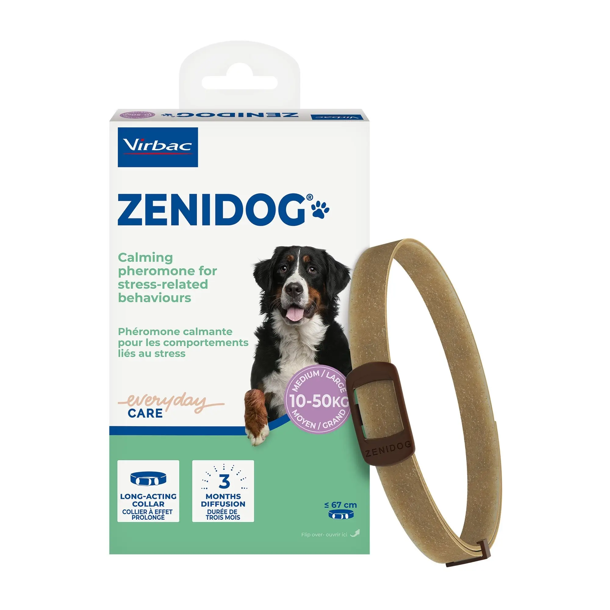 Virbac Halsband met kalmerende feromonen voor middelgrote en grote honden, M/L 680 GR