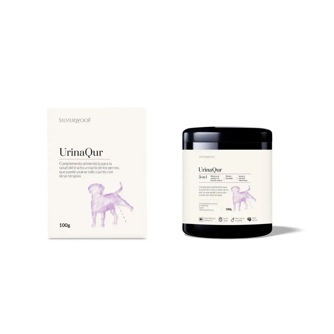 Silverwoof UrinaQur urinewegsupplement voor honden in poedervorm 100 gr