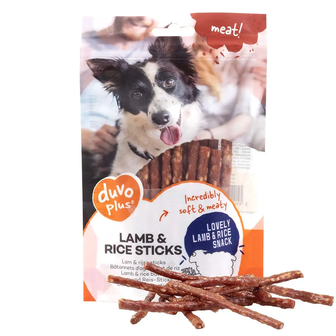 Duvo Plus Meat! snacksticks met lam en rijst voor honden 400 GR
