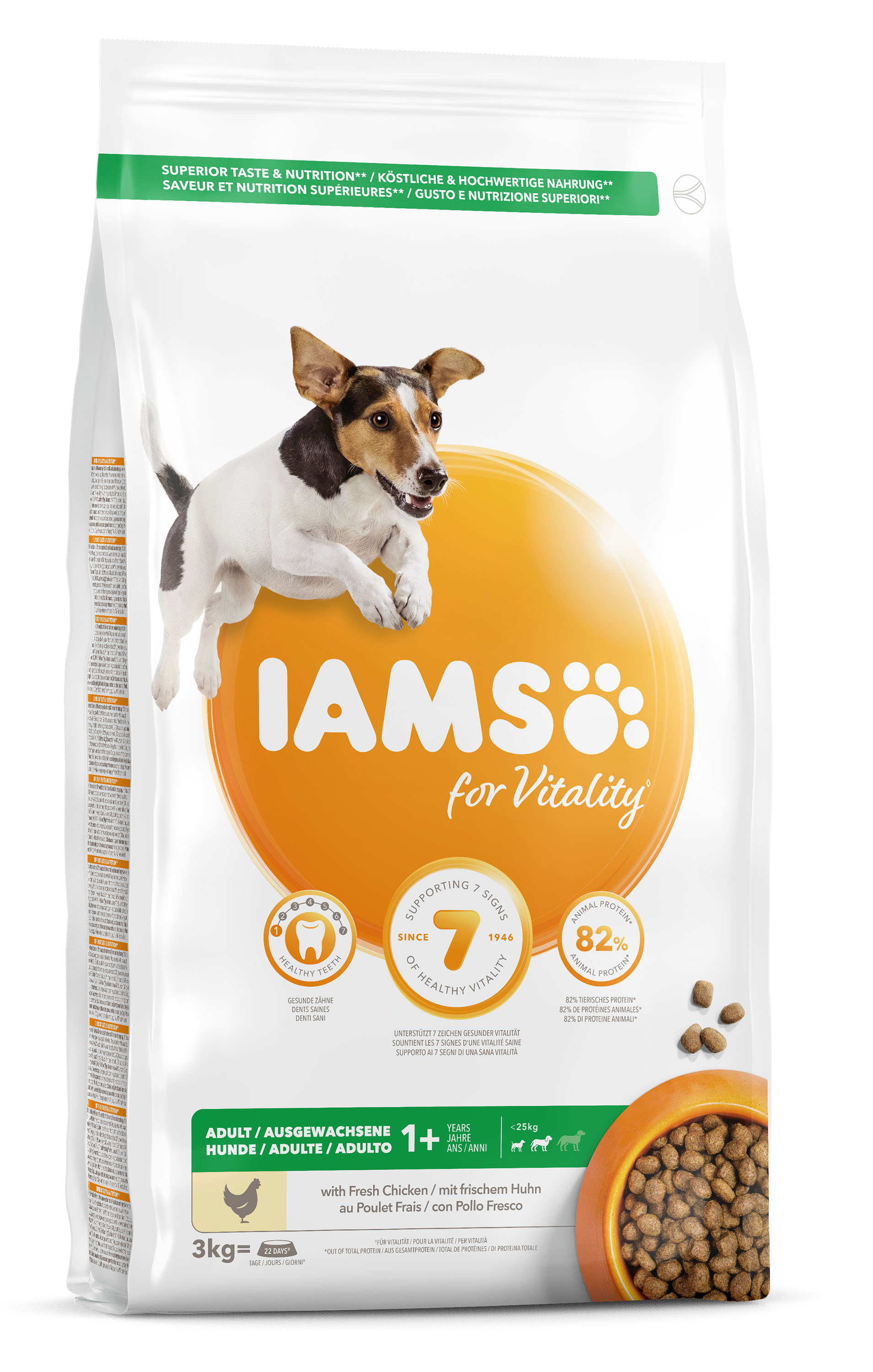 Miscota IAMS Cibo Secco Adult Pro Active per Cani Piccola Taglia di Pollo