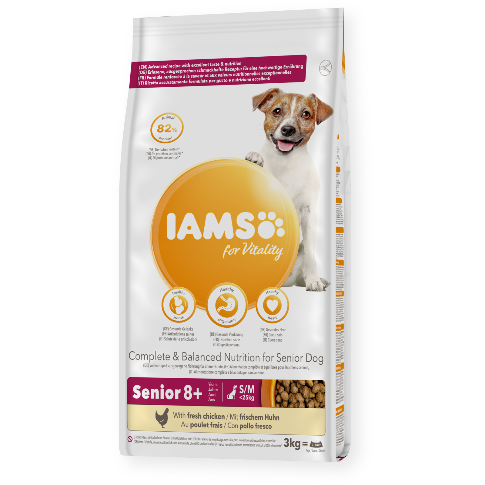 Miscota IAMS Cibo Secco Senior & Mature Pro Active per Cani di Pollo