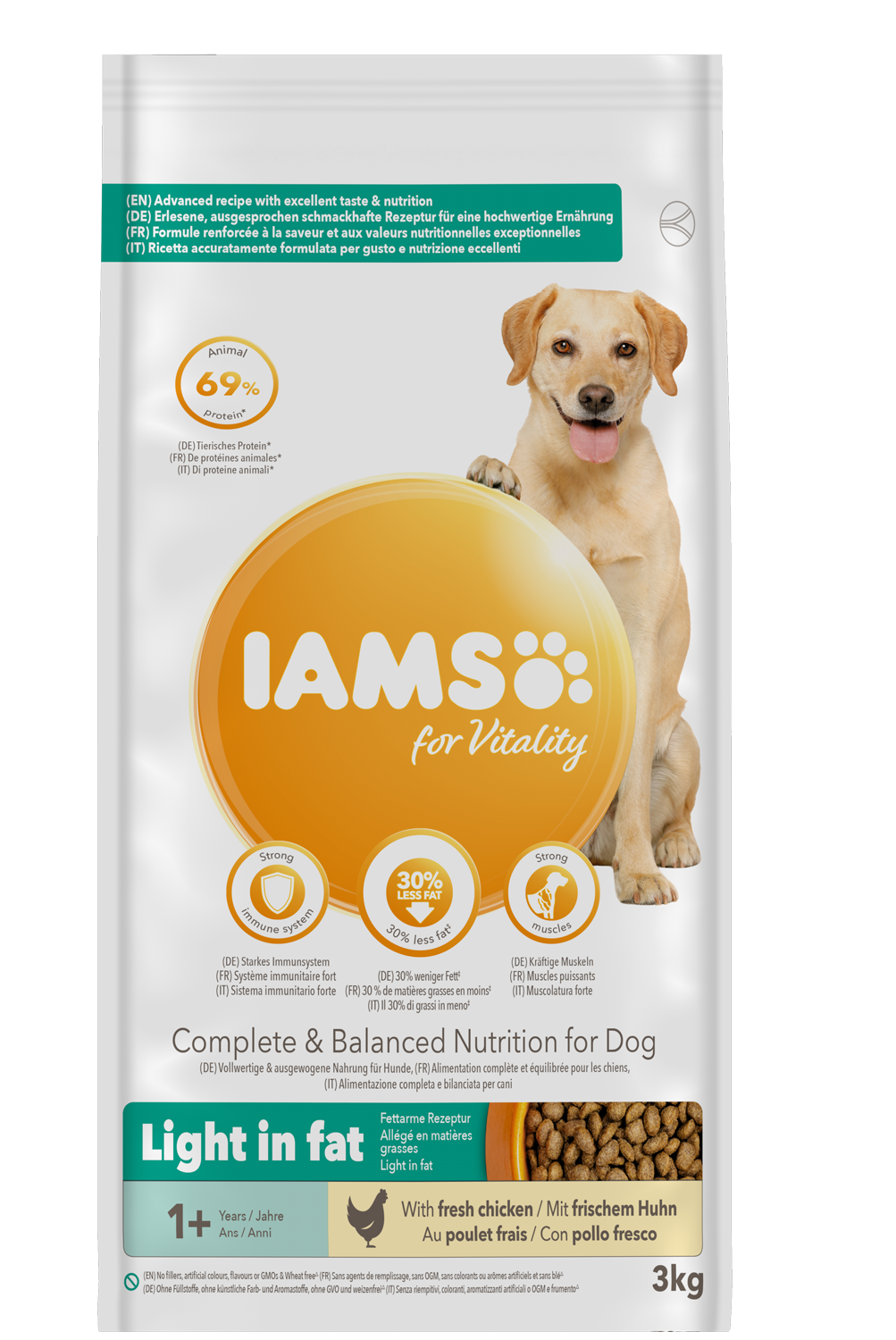 Miscota IAMS Cibo Secco Adult Light Pro Active Ricco di Pollo