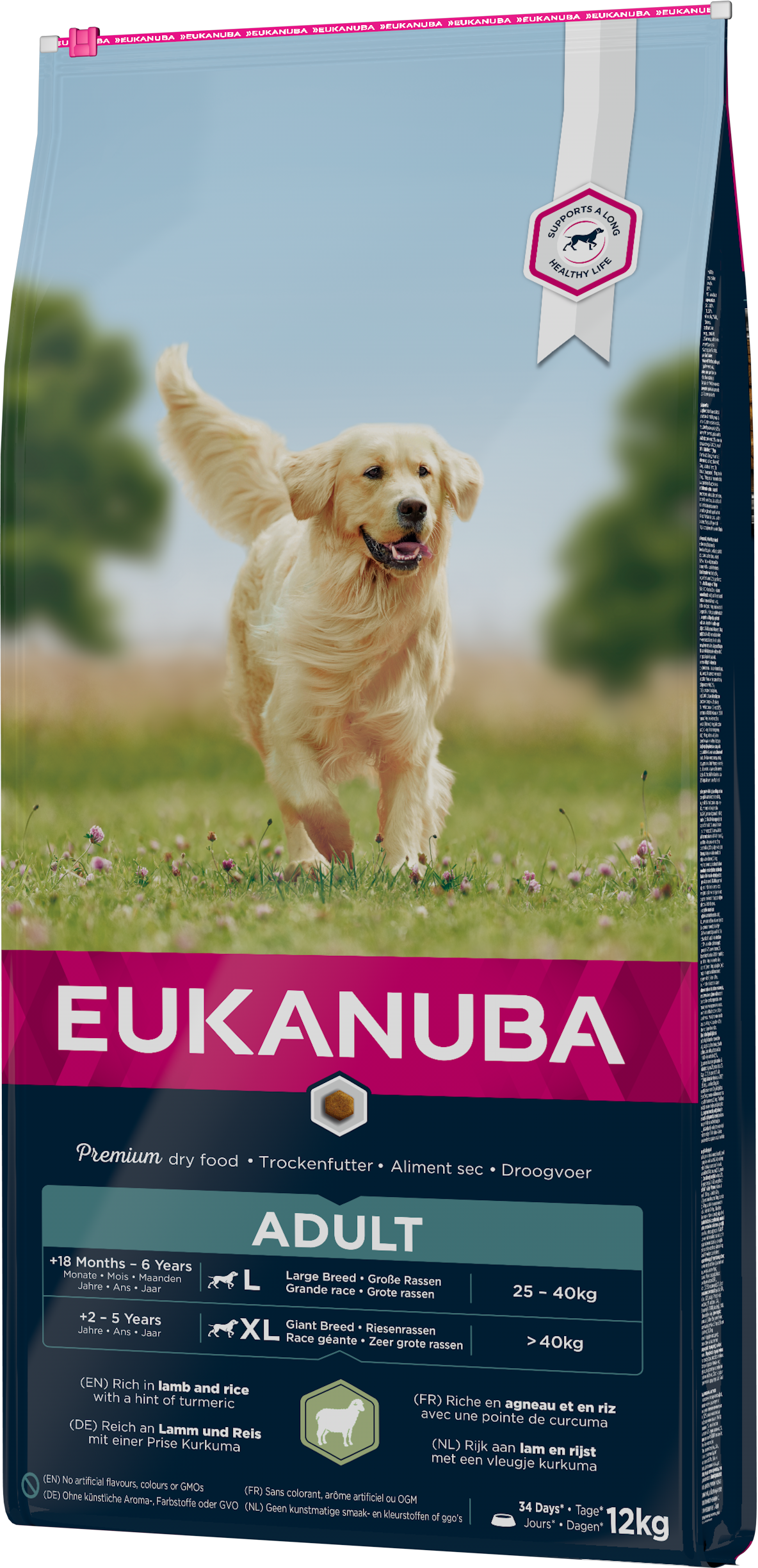 Miscota Eukanuba Adulti Agnello e Riso Razze Grandi