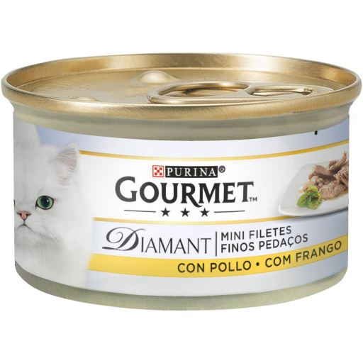 Gourmet Nourriture Humide Diamant Fines Tranches Poulet