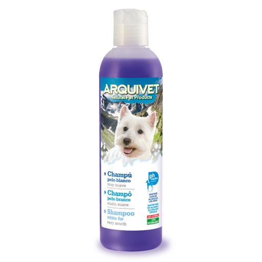 Shampoo für Hunde mit weißem Fell