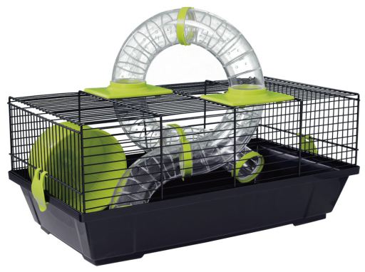 black hamster cage