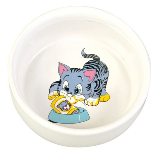Ceramic Food Bowl in White - 0,3 L / &Oslash; 121 cm