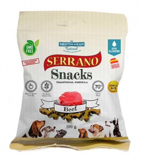 Serrano Snacks de Buey para Perros
